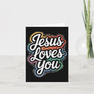 Tarjeta Jesús te ama - Fe cristiana y campeón; Ama Messa