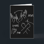 Tarjeta Jesús te ama signo de lenguaje cristiano Asl<br><div class="desc">Jesús te ama signo de lenguaje cristiano Asl</div>