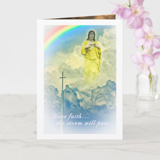 TARJETA JESÚS TIENE FE DE QUE LA TORMENTA PASARÁ (Orquídea)