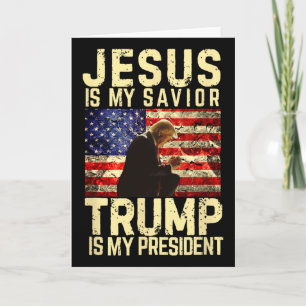 Tarjeta Jesus Trump Tee - Jesús Es Mi Señor Salvador Trump