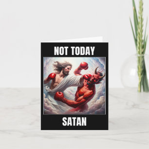 Tarjeta Jesús Vs Satan En Un Partido De Boxeo - No Hoy Sat
