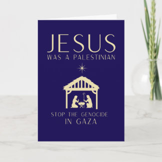 Tarjeta Jesus Was A Palestinian Christmas Custom Message