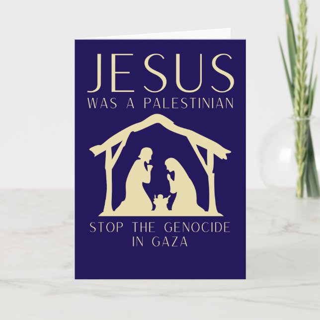 Tarjeta Jesus Was A Palestinian Christmas Gaza  (Anverso)