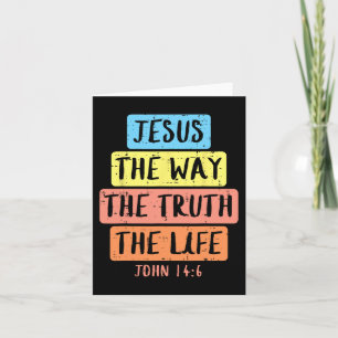 Tarjeta Jesus Way Truth Life John 146 Easter Religious Wom