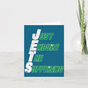 Tarjeta Jets divertidos solo soportan el fútbol sufrido