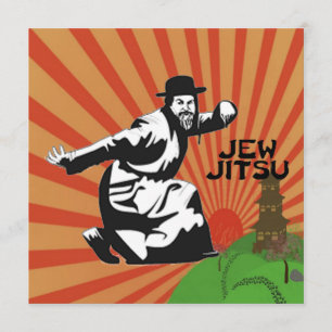 Tarjeta Jew Jitsu Card   Judía Bar Mitzvah Regalos