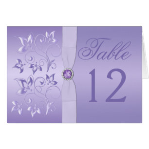 Tarjeta Jewelled floral de la tabla de la lavanda