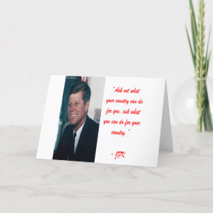 Tarjeta JFK & Cita de No Preguntes