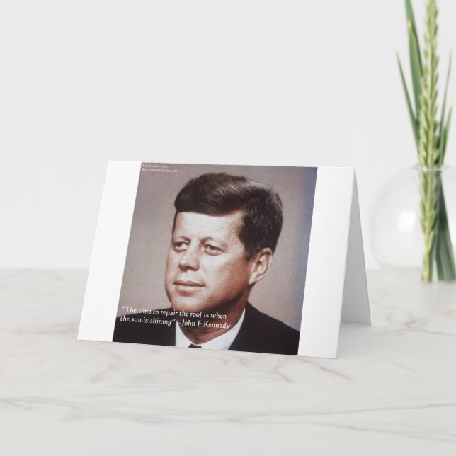 Tarjeta JFK Repara La Famosa Cita Del Techo (Anverso)