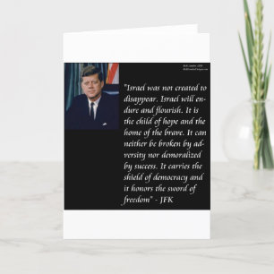 Tarjeta JFK y famosa cita sobre Israel