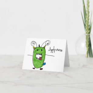 Tarjeta Jigglywoo • Ian Mann, edad 6