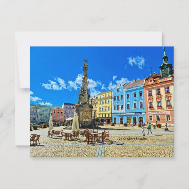 Tarjeta Jindrichuv Hradec, Plaza de la República Checa (Anverso)