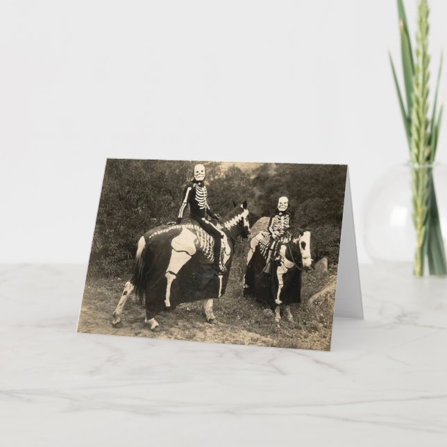 Tarjeta jinetes del esqueleto 1900's (Anverso)