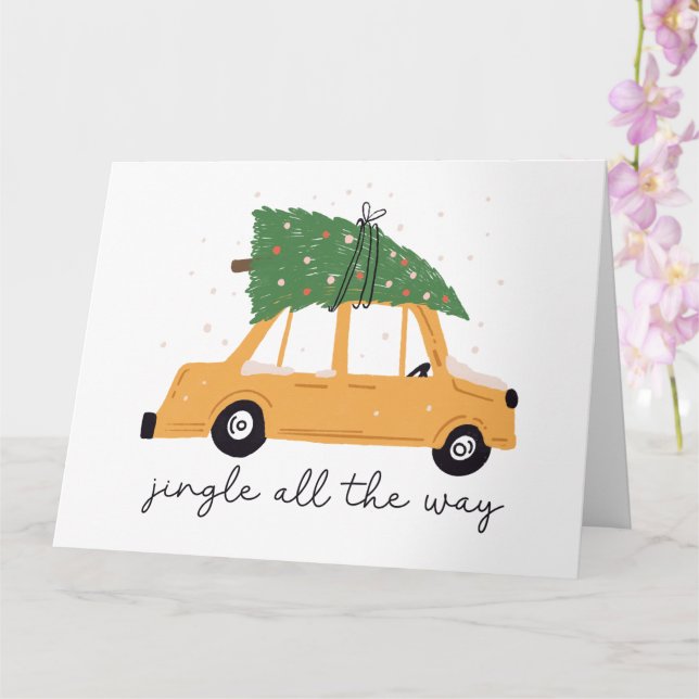 Tarjeta Jingle All Way Navidades (Orquídea)