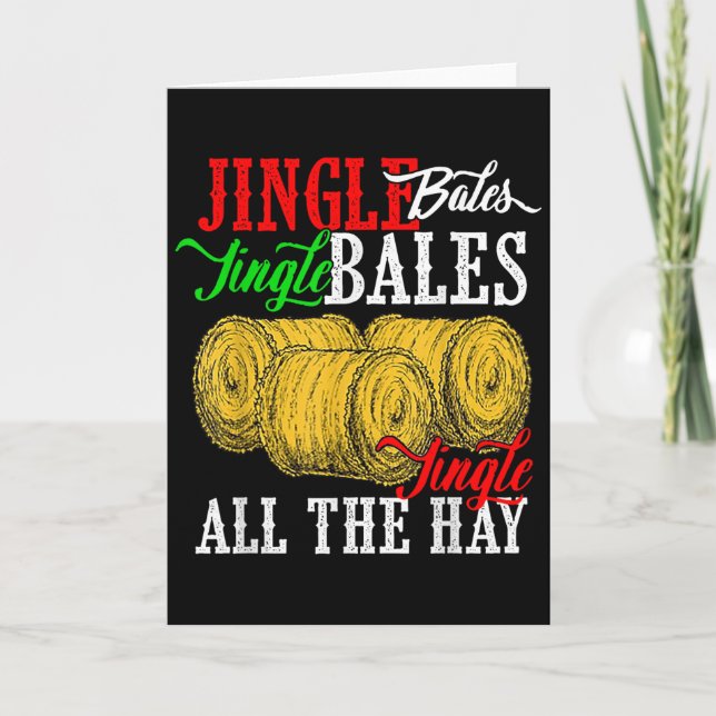Tarjeta Jingle Bales Jingle Bales Jingle All The Hay Farm  (Anverso)