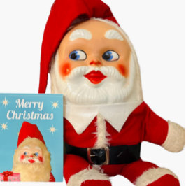 Tarjeta Jingle Bell Jive Retro Kitschy Santa Navidades