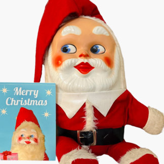 Tarjeta Jingle Bell Jive Retro Kitschy Santa Navidades