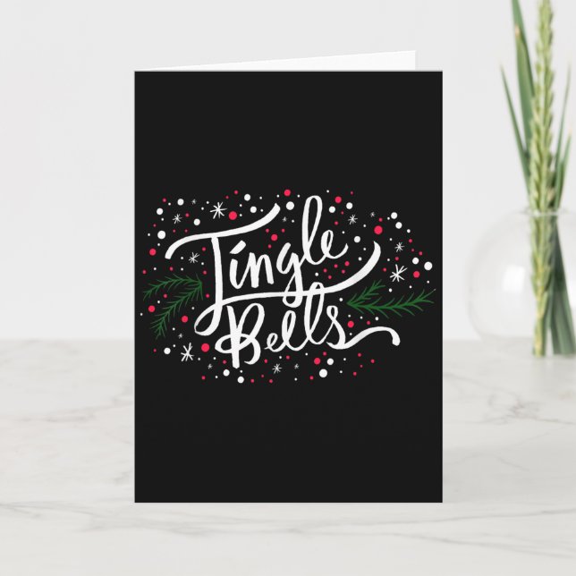 Tarjeta Jingle Bells Christmas Design For Men Women, Boys, (Anverso)