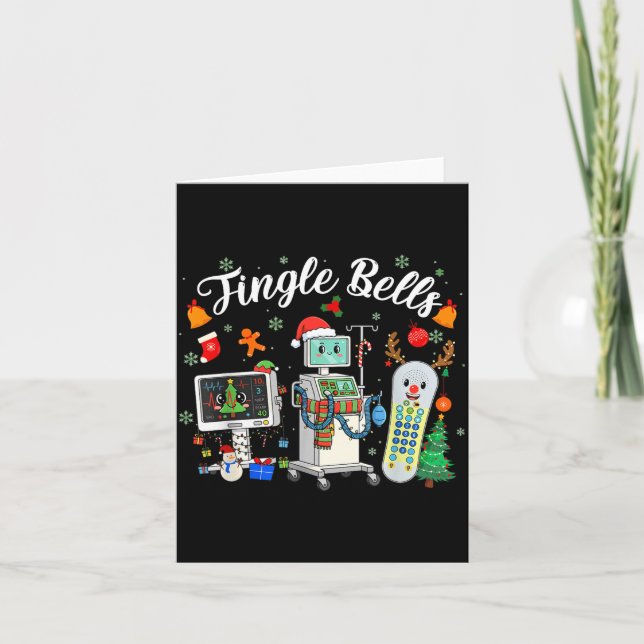 Tarjeta Jingle Bells Er Nurse Funny Christmas Tech Nursing (Anverso)