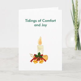 Tarjeta Jingle Claws Cartoon Holiday Candle Christmas Card