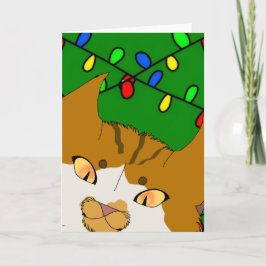 Tarjeta Jingle Claws Christmas Card Fun Cat Design