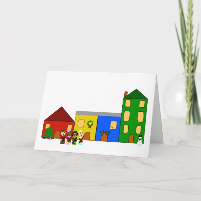 Tarjeta Jingle Claws Train Town Holiday Card (Anverso)