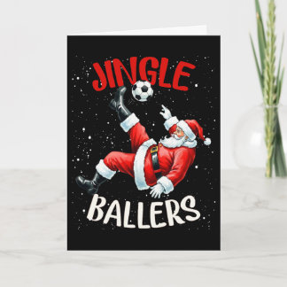 Tarjeta Jingle Llers Santa Divertido Fútbol Navideño 