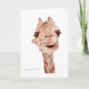 Tarjeta jirafa 5x7 