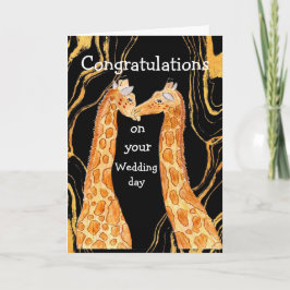 Tarjeta Jirafa Cariñosa Felicitaciones en tu día de boda