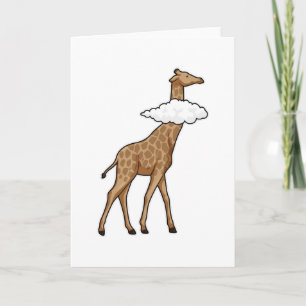 Tarjeta Jirafa con Nube