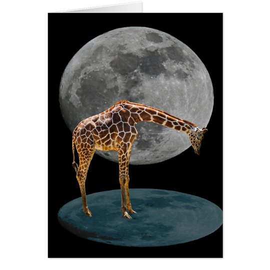 TARJETA JIRAFA DE LA LUNA LLENA