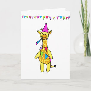 Tarjeta Jirafa del cumpleaños