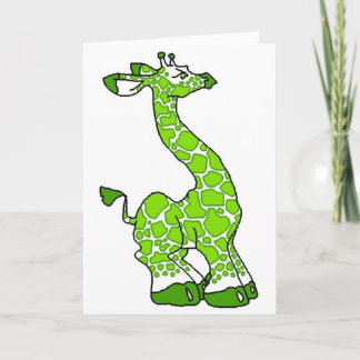 Tarjeta Jirafa verde