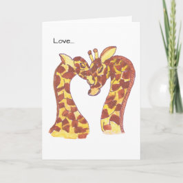 Tarjeta Jirafas enamoradas