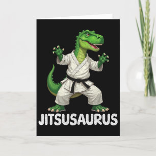 Tarjeta Jitsusaurus Dinosaur Karate Artes Marciales Entusi