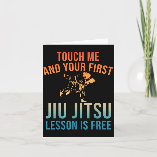 Tarjeta Jiu Jitsu Art For Men Women Brazilian Jujitsu Bjj  (Anverso)