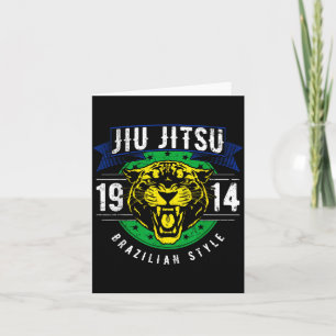Tarjeta Jiu Jitsu Brasileño 1914 Cabeza de Jaguar BJJ Bras