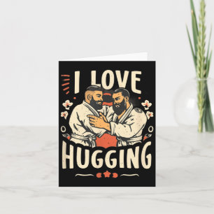 Tarjeta Jiu Jitsu Brasileño BJJ Amor Abrazando Divertido M