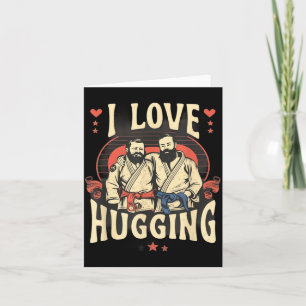 Tarjeta Jiu Jitsu Brasileño BJJ Amor Abrazando Divertido M