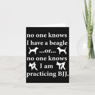 Tarjeta Jiu-Jitsu Brasileño BJJ Beagle Grappling Tierra