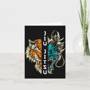 Tarjeta Jiu Jitsu Brasileño Dragón y Tigre