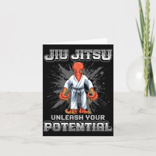 Tarjeta Jiu Jitsu Brasileño MMA y Grappling BJJ Pulpo