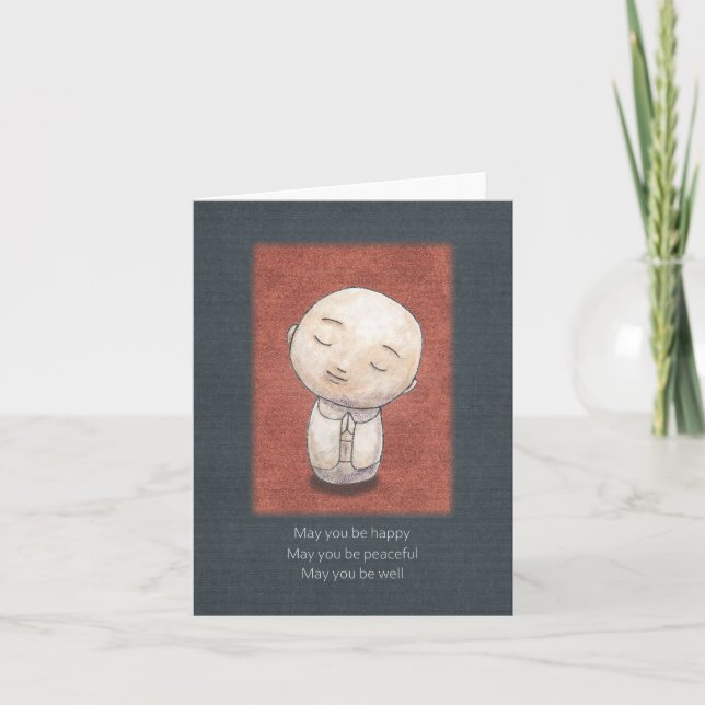 Tarjeta Jizo arte Amigo Apoyo Amabilidad Compasión Amor (Anverso)