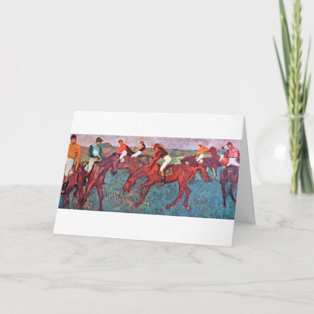 Tarjeta Jockey y caballo, Edgar Degas (Anverso)