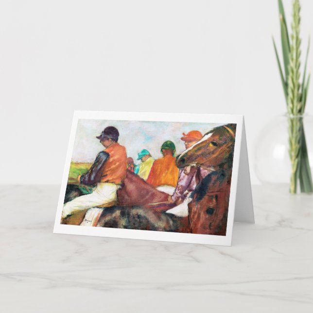 Tarjeta Jockey y caballo, Edgar Degas (Anverso)