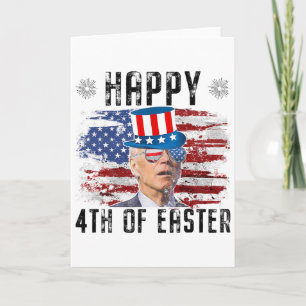 Tarjeta Joe Biden 4 de julio Feliz Pascua 4 de julio Estad