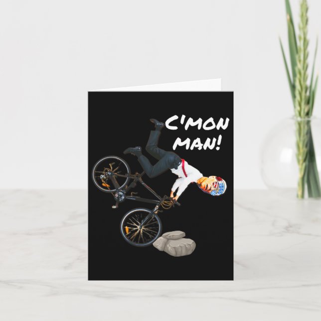 Tarjeta Joe Biden Biden Bicycle Crash Funny Trump Lo Hizo (Anverso)