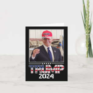 Tarjeta Joe Biden Con Una Elección Gorra Trump 2024 Divert