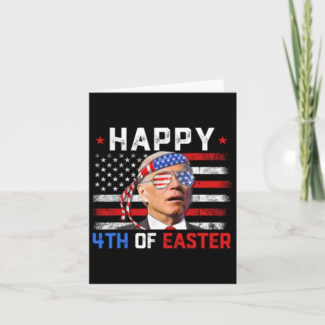 Tarjeta Joe Biden Dazed Happy 4Of Easter America 4th (Anverso)