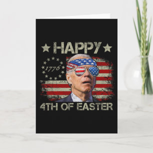 Tarjeta Joe Biden divertido 4 de julio Feliz 4 de Pascua d